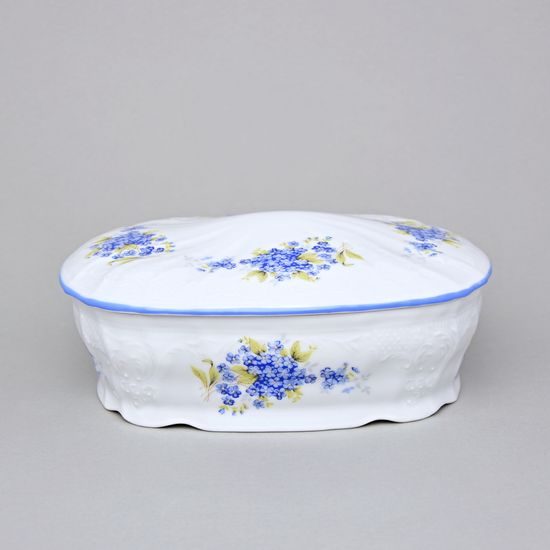 Víko k dóze na cukrovinky 2,1 l, Thun 1794, karlovarský porcelán, BERNADOTTE pomněnka