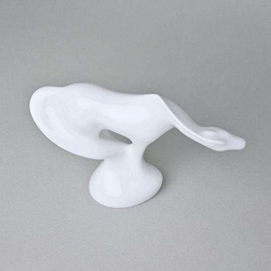 Klisnička 14,5 x 5,5 x 19 cm, bílé, Porcelánové figurky Duchcov