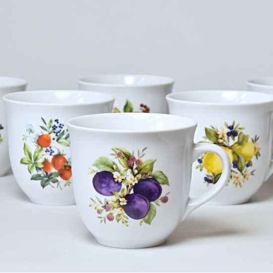 Hrnek Mirek 400 ml, ovoce, náhodný výběr dekoru, Český porcelán a.s.