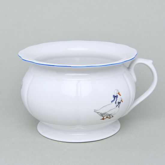 Nočník pr. 21; v. 13,5 cm, husy, Český porcelán a.s.