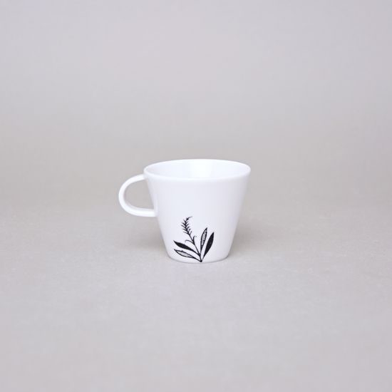 Bohemia black: Šálek espresso 45 ml, design Jiří Pelcl, černý cibulák, Český porcelán a.s.