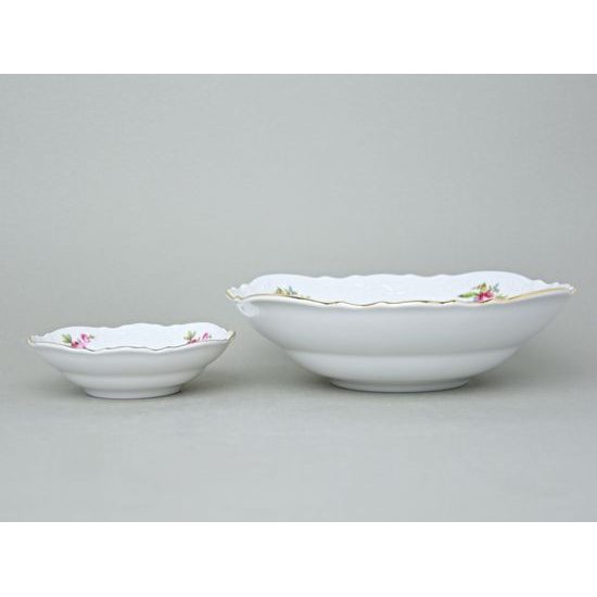 Kompotová souprava pro 6 osob, Thun 1794, karlovarský porcelán, BERNADOTTE míšeňská růže