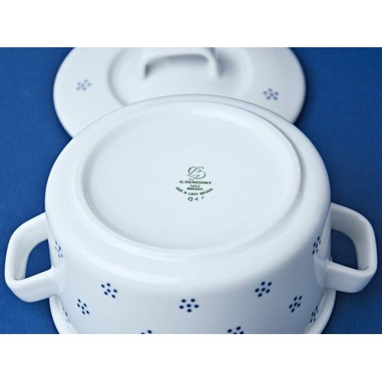 Soup cup / kettle 500 ml with handles and lid, Valbella decor, G. Benedikt 1882