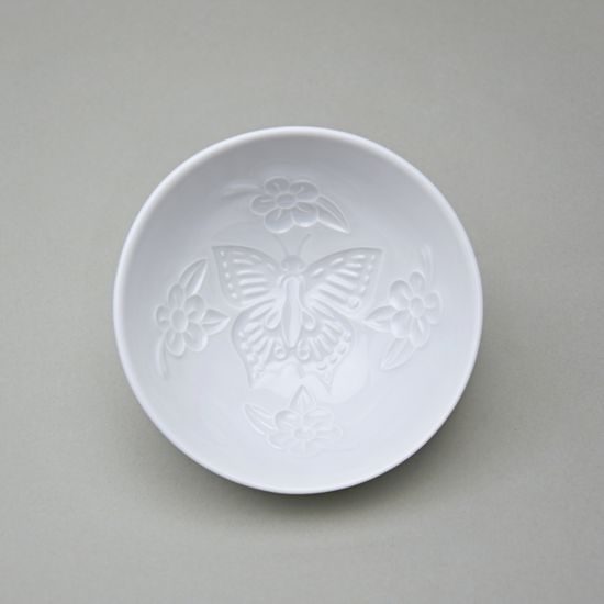 Miska na puding - motýl 11,3 cm, Bílý porcelán, Český porcelán a.s.