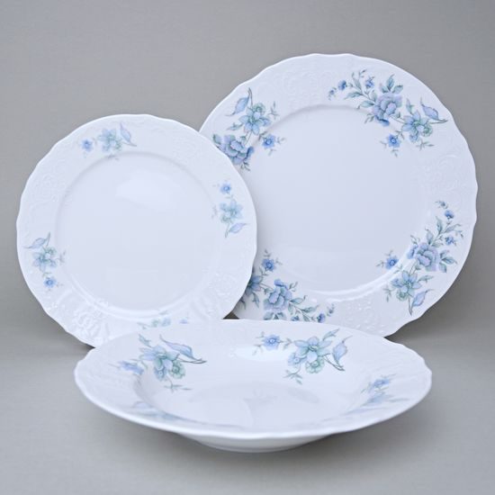 Plate set for 6 pers., Thun 1794, karlovarský porcelán, BERNADOTTE Gentiana