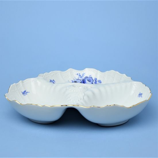 Bowl cabaret 30 cm, Thun 1794 Carlsbad porcelain, BERNADOTTE blue rose