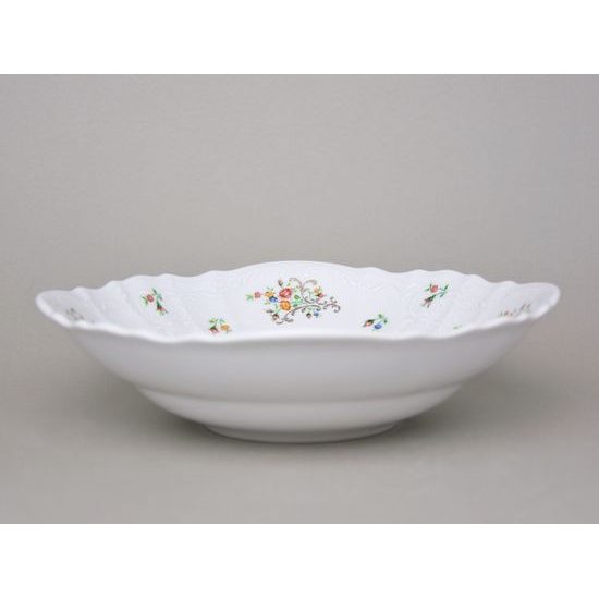 Bowl compot 25 cm, Thun 1794 Carlsbad porcelain, BERNADOTTE flowers with gold