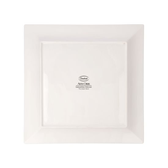 Mísa čtvercová Velká vlna, 30 / 30 / 3,5 cm, jemný kostní porcelán, K. Hokusai, Goebel