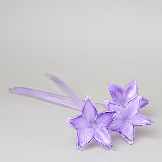 Flower with stem 38 cm - violet, 1 pcs., Pačinek GLASS
