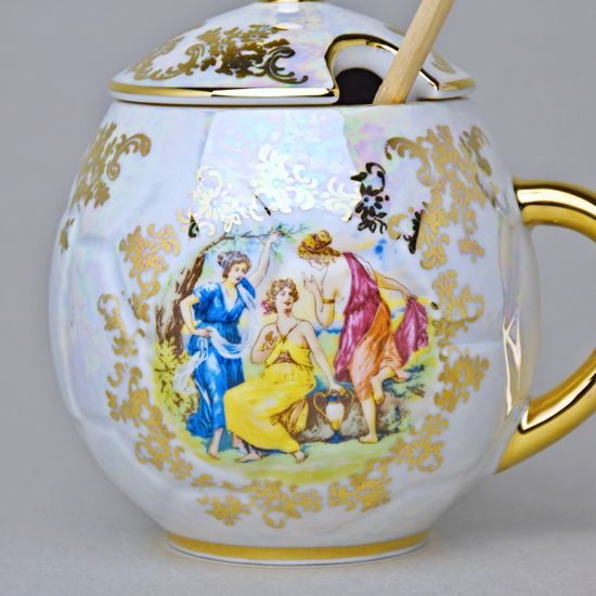 Hrnek na med s víčkem 400 ml, Tři Grácie, Queen's Crown