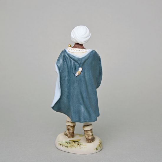 Král Baltazar, 7 x 7,3 x 17,5 cm, Biskvit + Saxe, Porcelánové figurky Duchcov