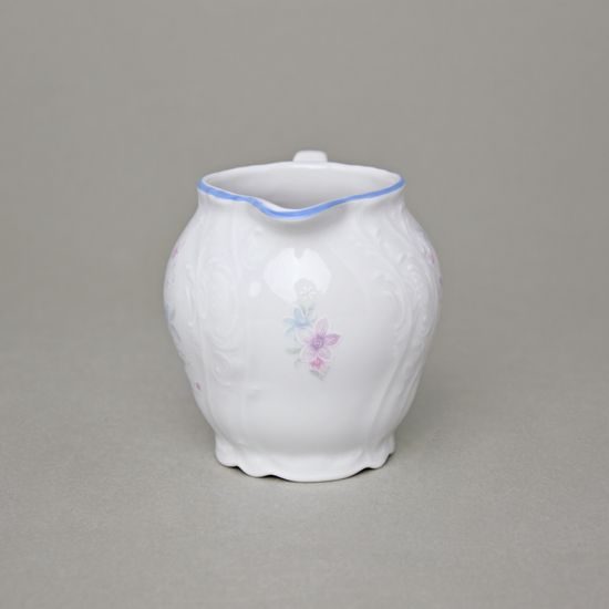 Creamer 250 ml, Thun 1794 Carlsbad porcelain, BERNADOTTE blue-pink flowers