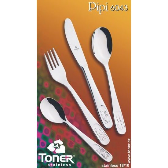 Cutlery baby set 4 pieces, Pipi, Toner cutlery