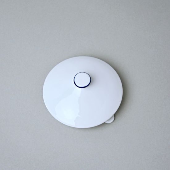 Víčko k čajové konvici 1,2 l Opál, Thun 1794, karlovarský porcelán, modré proužky