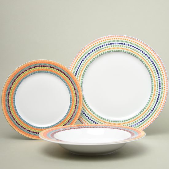 Plate set for 6 persons, Thun 1794 Carlsbad porcelain, Opal 80110