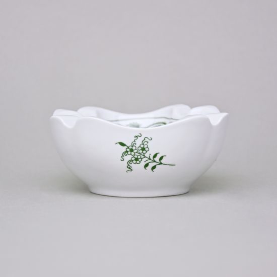 Ashtray 12,5 cm, Green Onion Pattern, Cesky porcelan a.s.