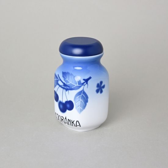 Spice box 0,2 l, Thun 1794 Carlsbad porcelain, BLUE CHERRY