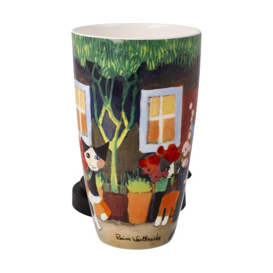 Hrnek s sebou Una bellissima giornata, 0,5 l, jemný kostní porcelán, R. Wachtmeister, Kočky Goebel