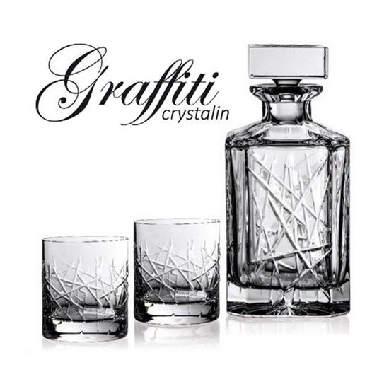 Graffiti whisky set 1+6 pro 6 osob, FMF Bohemia, Bohemia Crystalite