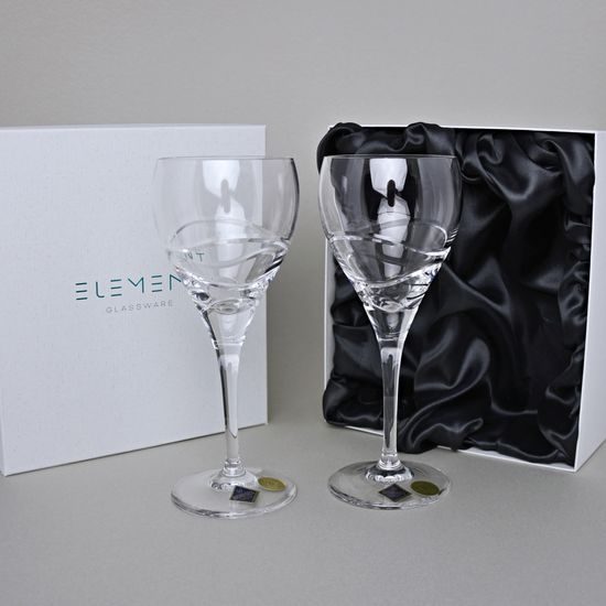 Wave - Set of 2 Wine Glasses 300 ml, Glassworks Jihlava Bohemia 1845, ELEMENT