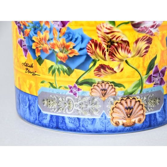 Vase Yellow Cylinder Shape 14,5 x 30 cm, Foulard, Lamart: Palais Royal