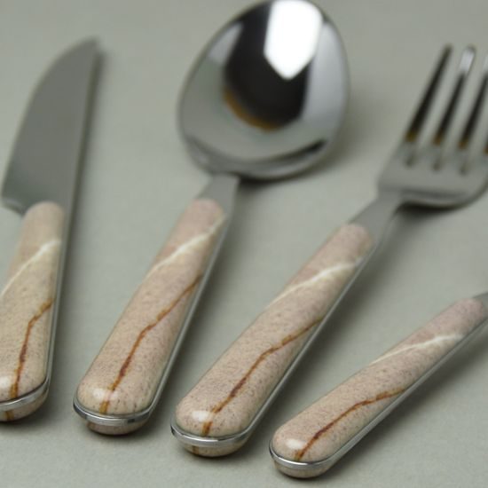 Sada příborů 24 dílná, pískový / mramorový dekor 18001, NEVA