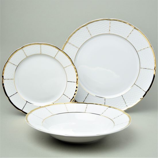 Natalie gold: Plate set fo 6 pers., Thun 1794 Carlsbad porcelain
