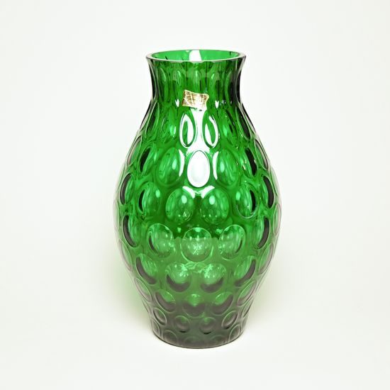 Egermann: Vase - Green, h: 25,5 cm, Crystal Vases Egermann