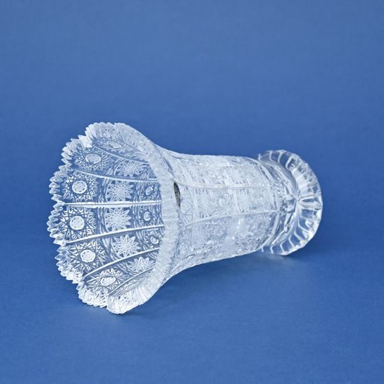 Crystal Hand Cut Vase, 205 mm, Crystal BOHEMIA