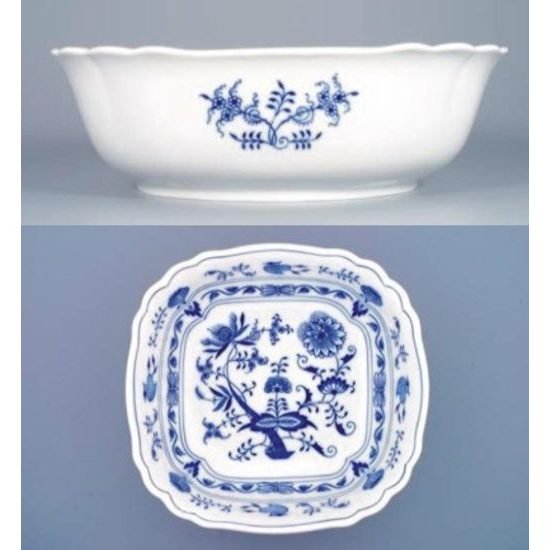 Salad bowl square 26 cm, Original Blue Onion Pattern