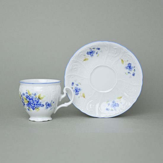 Cup tall coffee 150 ml, Thun 1794 Carlsbad porcelain, BERNADOTTE Forget-me-not-flower