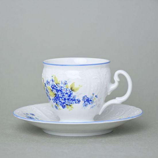 Cup tall coffee 150 ml, Thun 1794 Carlsbad porcelain, BERNADOTTE Forget-me-not-flower