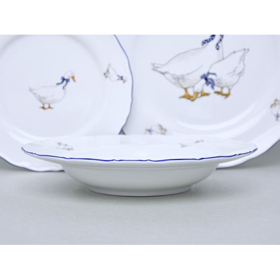 Plate set for 6 pers., Ophelia goose, THUN 1794