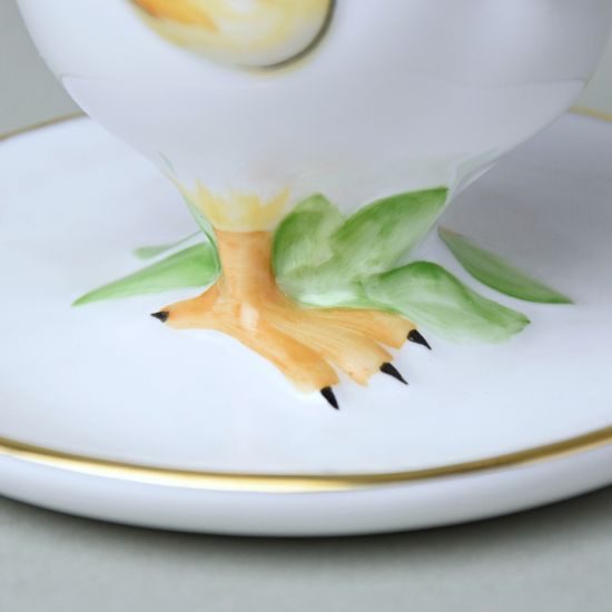 Kalíšek na vejce 7 cm, Kuřátko žluté, porcelán Lindner