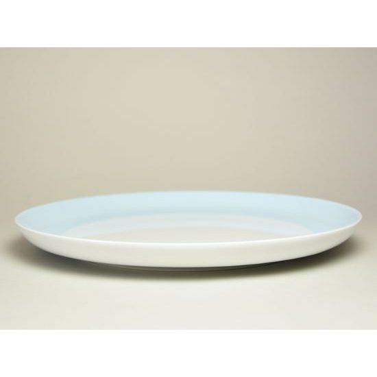Talíř mělký kulatý 30 cm bledě modrý (podnos), Sketch Basic, Porcelán Seltmann