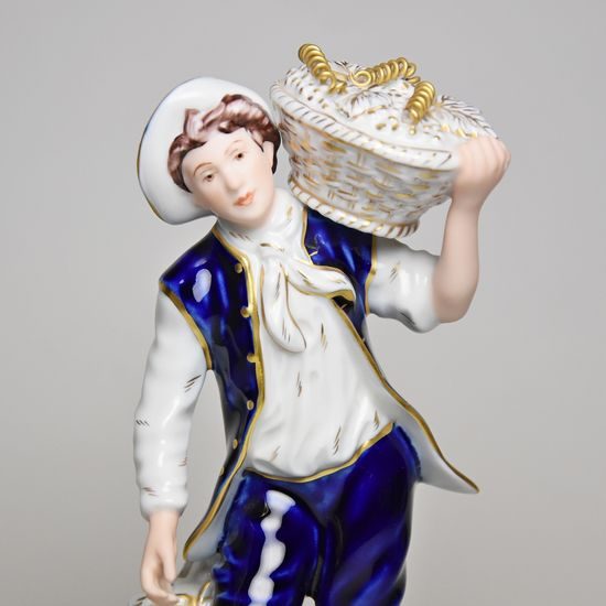 Wine Grower 9 x 8,5 x 22 cm, Isis, Porcelain Figures Duchcov