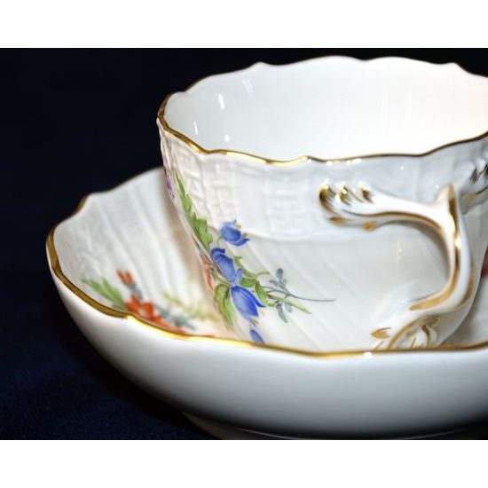 Cup 90 ml plus saucer 115 mm, Meissen porcelain