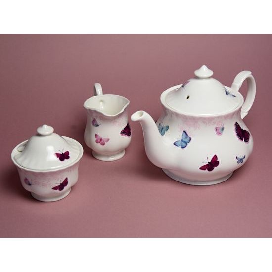 Butterfly: Tea Set, 16 pcs., English Fine Bone China, Roy Kirkham