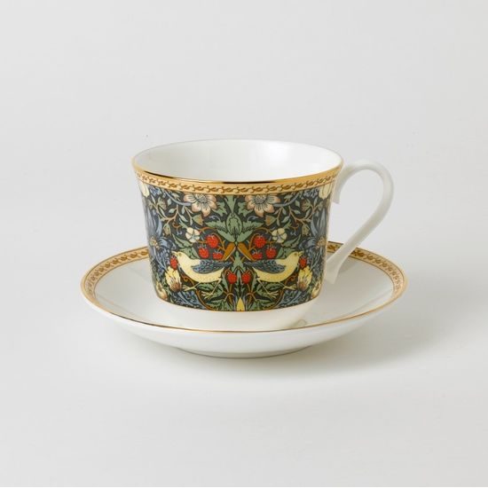 Classic Collection – Strawberry: Cup 420 ml + sacuer 17 cm, Roy Kirkham fine bone china