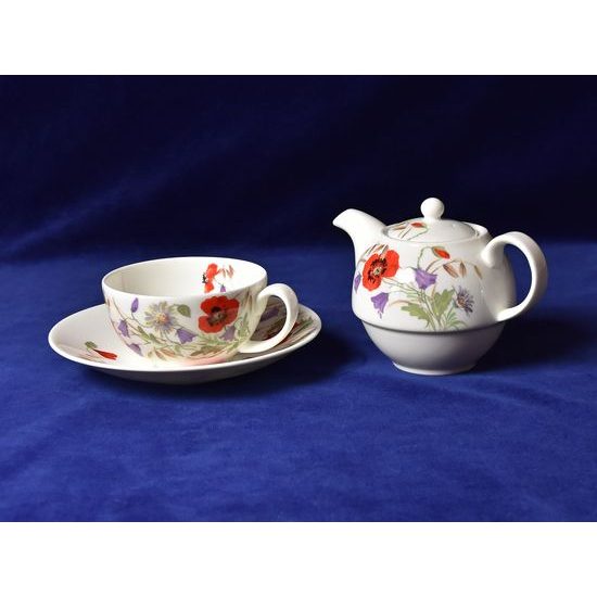 English Meadow: Tea for one set, 3 pcs., Roy Kirkham, Fine Bone China