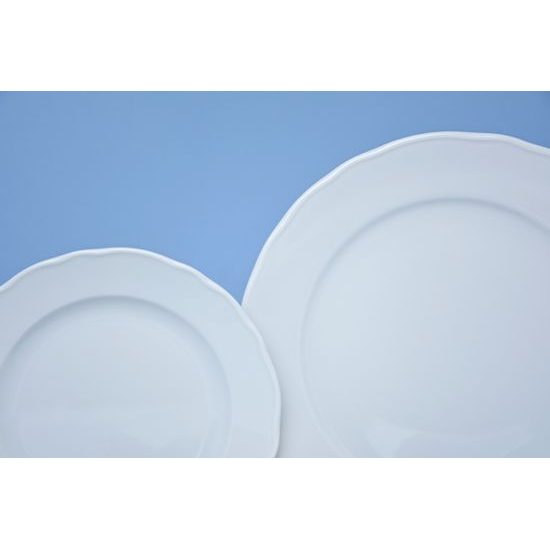 Plate set for 6 persons, 26, 24, 19 cm, White, Cesky porcelan a.s.