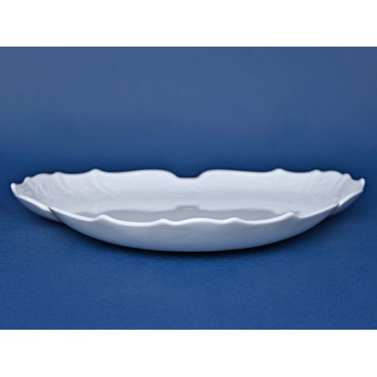 Platter 33 cm triangular (flat dish), Thun 1794 Carlsbad porcelain, BERNADOTTE white
