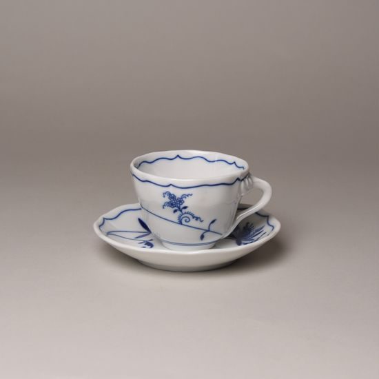 Cup and saucer A plus B 0,08 l / 11 cm for espresso, Eco blue, Cesky porcelan a.s.