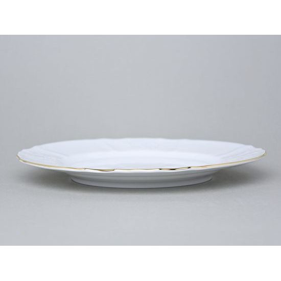 Plate dining 25 cm, Thun 1794 Carlsbad porcelain, BERNADOTTE gold line