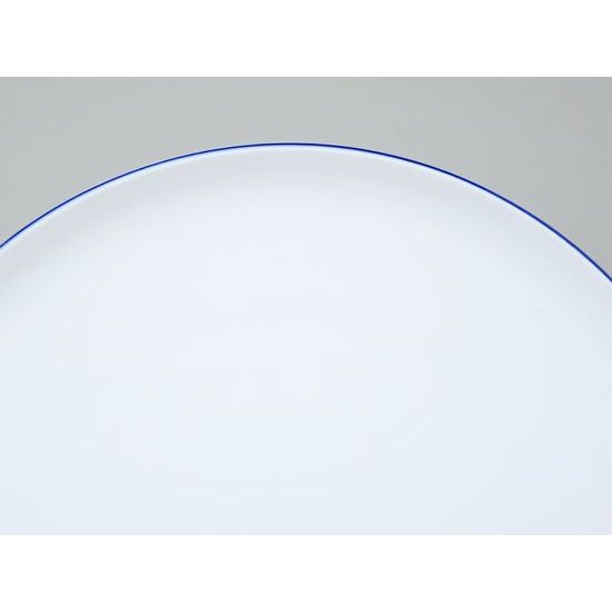 Plate flat 26 cm, Thun 1794 Carlsbad porcelain, TOM blue