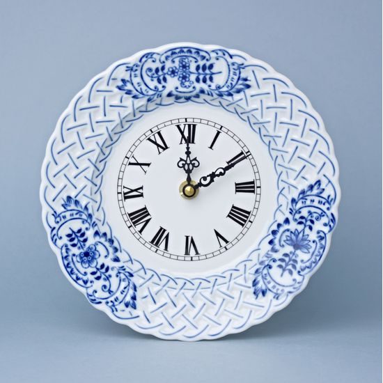 Hodiny reliéfní 18 cm se strojkem, Cibulák, originální z Dubí