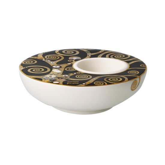 Svícen Strom života, 12 / 12 / 4 cm, porcelán, G. Klimt, Goebel