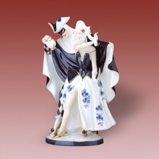 Carnival 33 x 21 x 50 cm, Isis, Porcelain Figures Duchcov