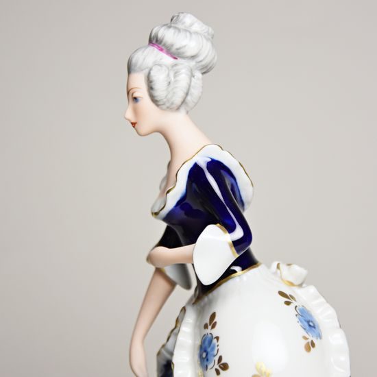 Lady with dog 15 x 10 x 23,5 cm, Isis, Porcelain Figures Duchcov