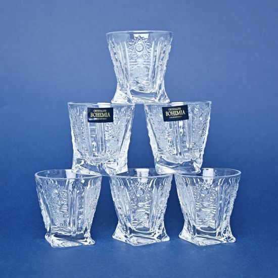 Quadro - 500PK, liqueur glass 55 ml, 8 cm, set of 6 pcs., Crystalite Bohemia